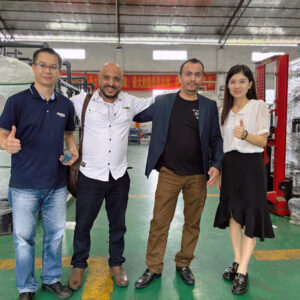 Welcome customers from afar from Yemen to visit our water treatment equipment factory